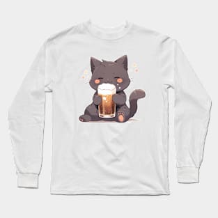 Cat Beer Lover Long Sleeve T-Shirt